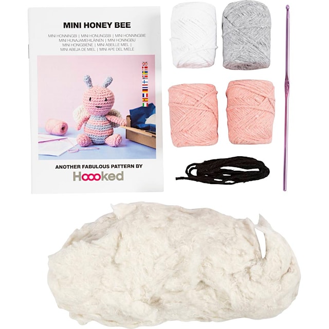 Produktbild 4 för DIY Kit Amigurumi Honeybee pastellfärger 1 förp