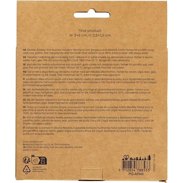 Produktbilde 2 for Silikonform, Flaggermus og gresskar, H: 0,3+0,5 cm, B: 3+8 cm, matt transparent, 2 stk./ 1 stk.