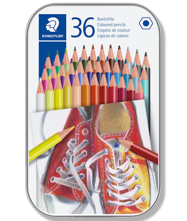 Färgpenna i metalletui 36-p Staedtler