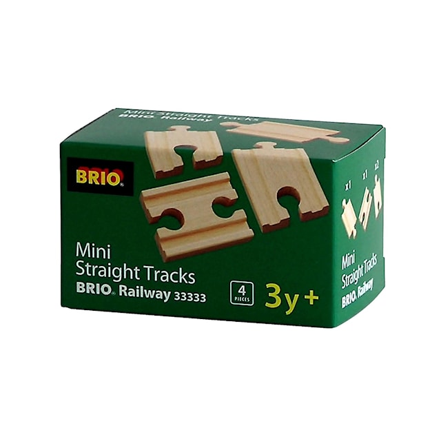 Produktbilde 2 for Små, rette skinner (4 stk.), Brio Trejernbane