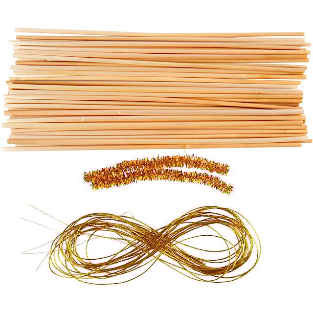 Produktbilde 2 for Mini DIY Kit, engel av halm, H: 8 cm, 1 pk.