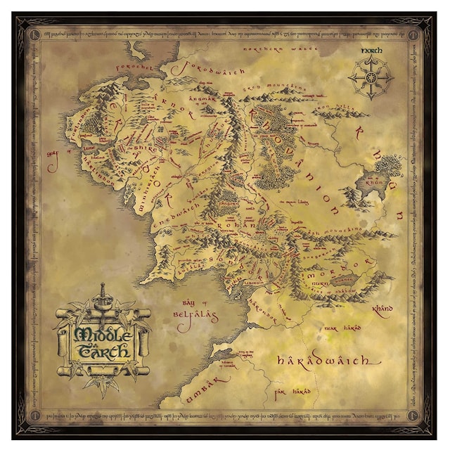 Tuotekuva 3 - Palapelit 1000 palaa LOTR - Keski-Maan kartta