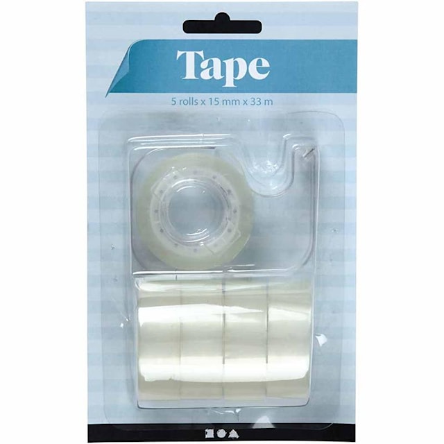 Produktbild 2 för Tejp med dispenser 15 mm 5-pack