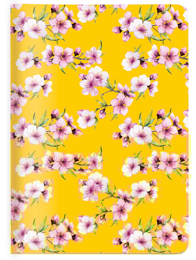 Produktbilde 1 for Skrivehefte A6 Ruter Cherry Blossom Yellow 64 sider Cedon