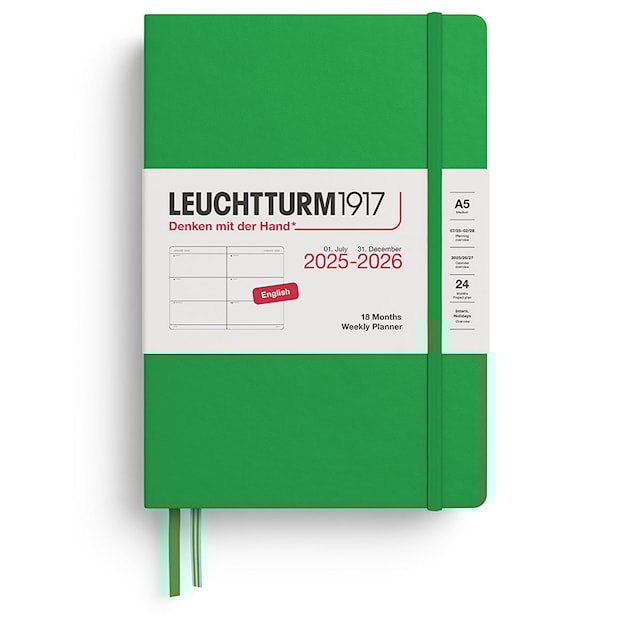 Kalenteri A5 18kk 25–26 Viikkosuunnittelija Spring Leaf Leuchtturm1917