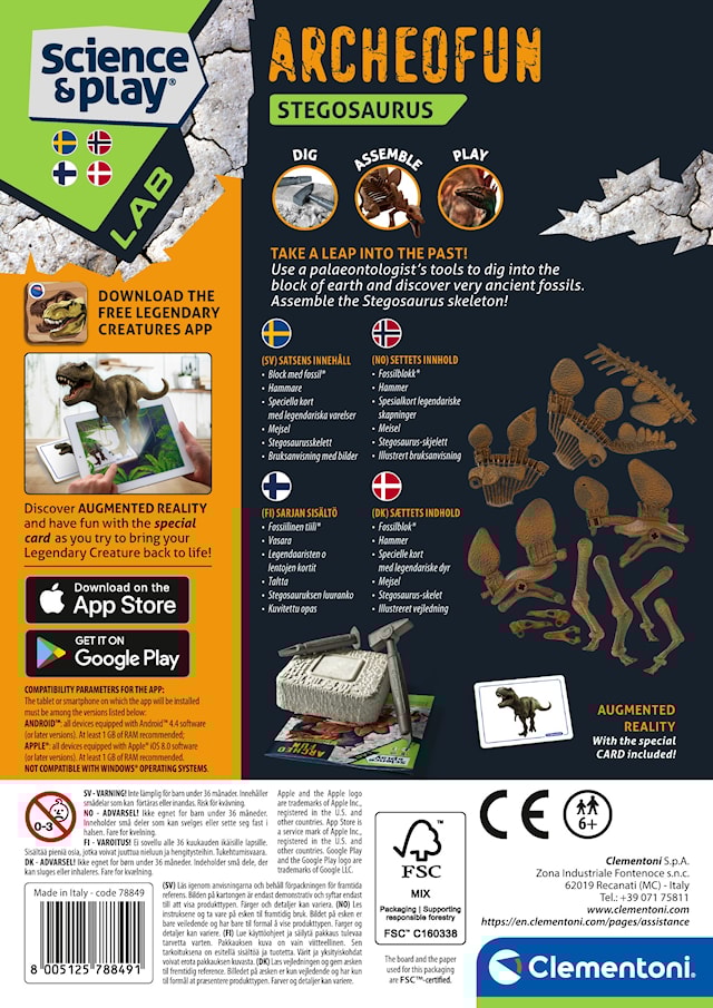 Tuotekuva 2 - Kaivaussetti Stegosaurus Clementoni