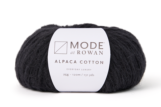 Alpaca Cotton miks, 50 gr Noir 010, Mode at Rowan