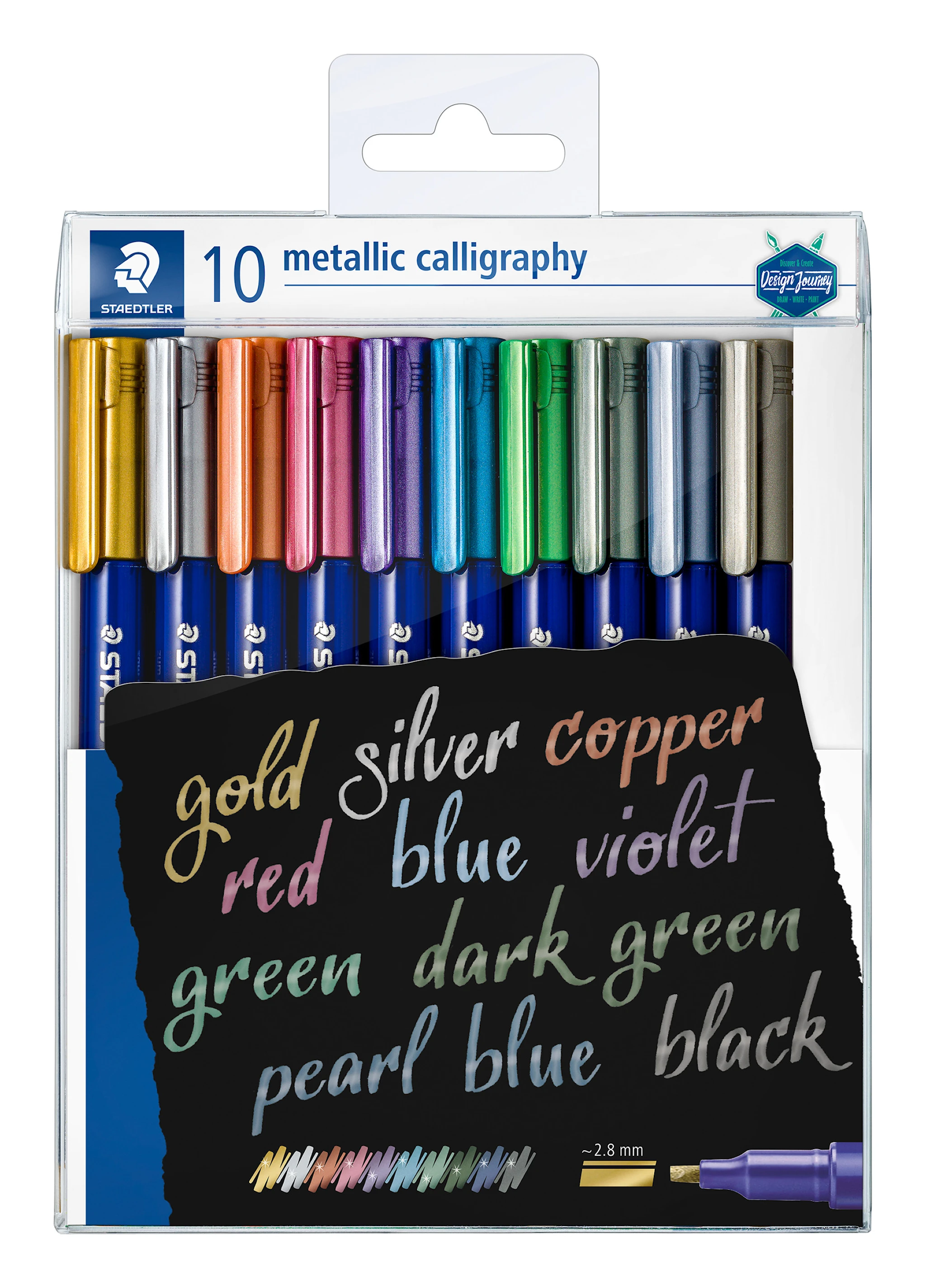 Produktbilde for Kalligrafipenn Metallic 10-pakning Staedtler