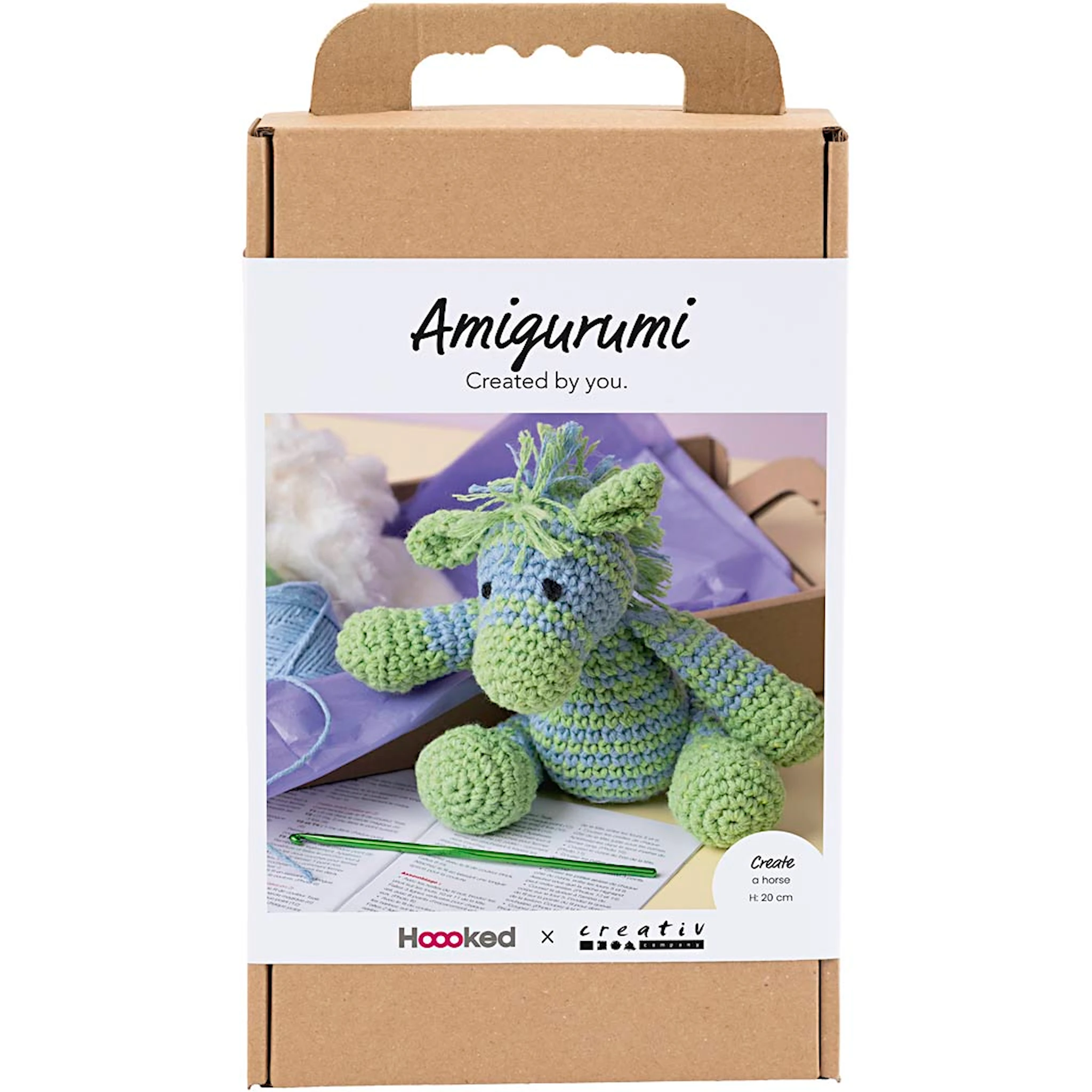 Tuotekuva ille Askartelusetti Amigurumi , Seepra , vaaleansininen, vaaleanvihreä, 1 pkk/ 1 pkt