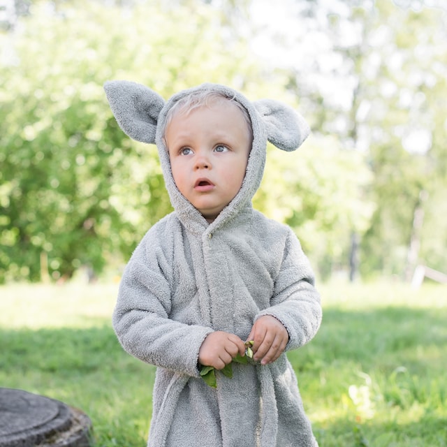 Produktbilde 4 for Badekåpe Rabbit, GOTS, Str. 86/92, Grå, Summerville Organic