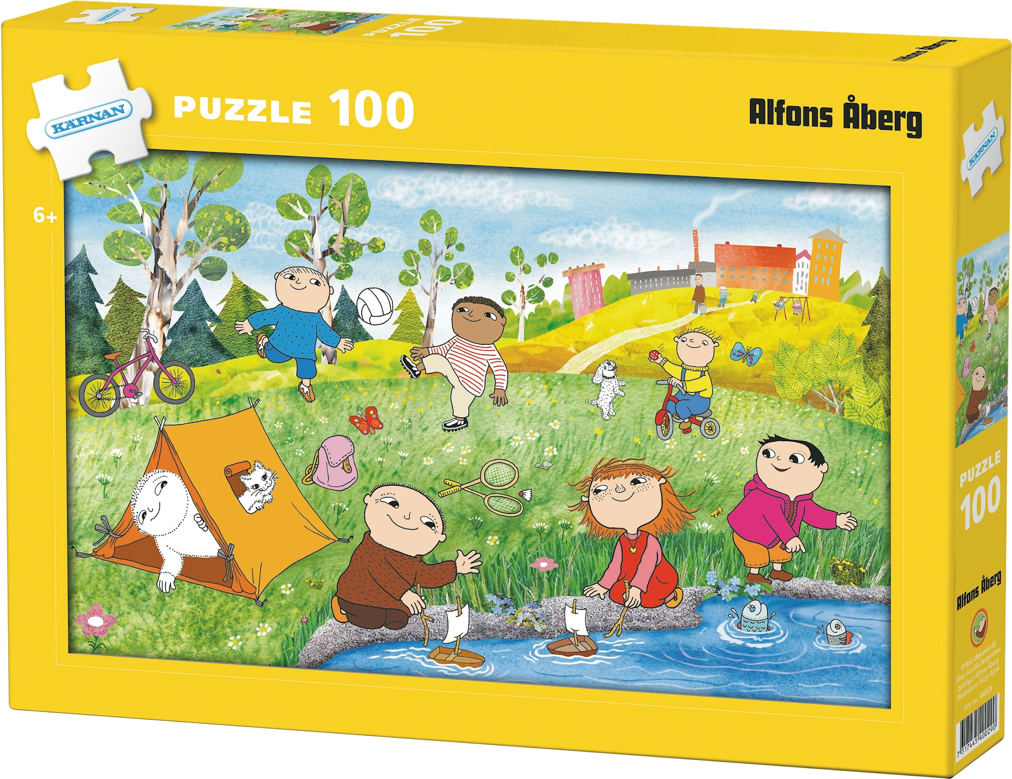 Produktbilde for Alfons Åberg Vennepuslespill 100 brikker Kjernen