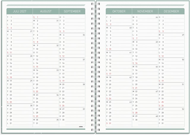 Produktbilde 4 for Ukekalender 2026 A5 Få Det Gjort Grønn GRIEG