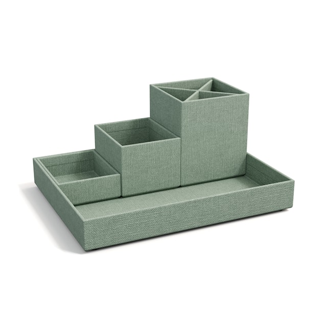 Produktbilde 5 for Skrivebordsoppbevaring 4 deler Soft Teal Bigso Box of Sweden