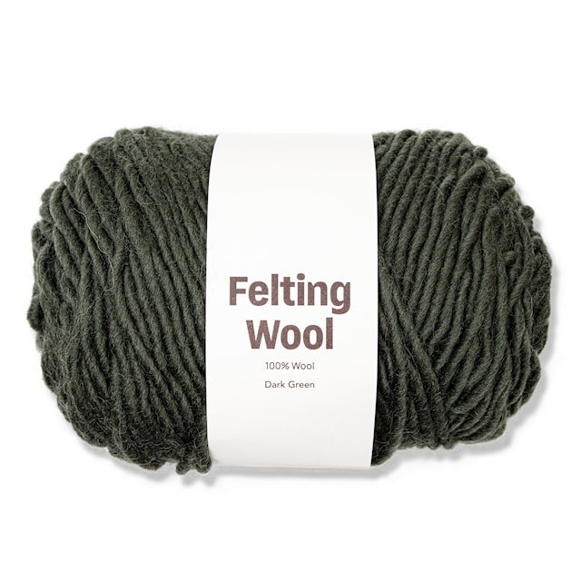 Felting Wool 100 g Dark Green A100 Adlibris