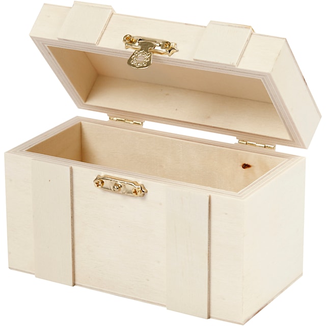Produktbild 3 för Skattkista, H: 7,5 cm, L: 12 cm, B: 6 cm, 1 st.