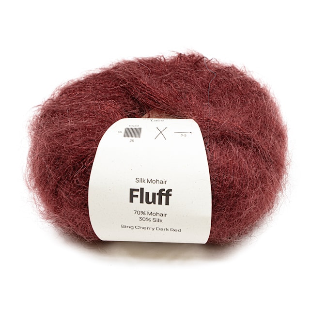 Silkki-Mohair Fluff 25 gr Bing Cherry red A809 Adlibris