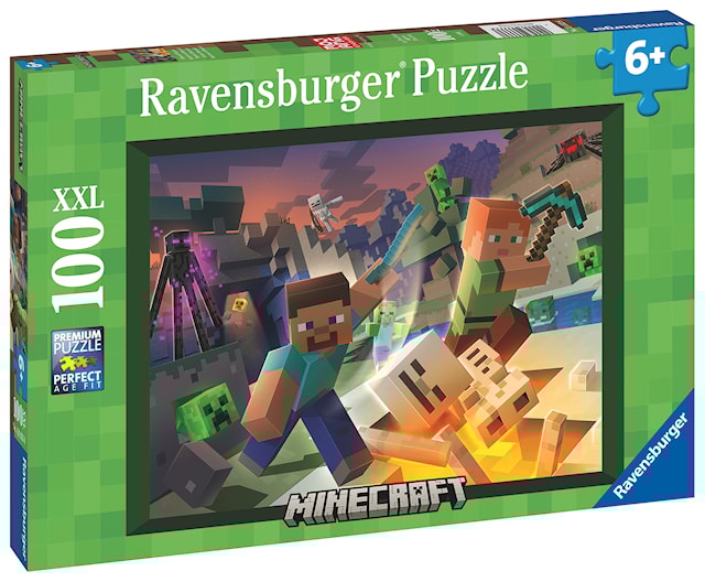 Produktbilde 2 for Minecraft Monster puslespill 100 brikker Ravensburger