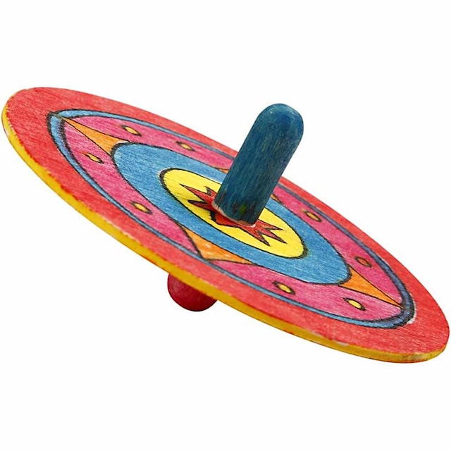 Produktbild 5 för Leksakssnurra av Trä 8x4 cm 10-pack Creativ Company