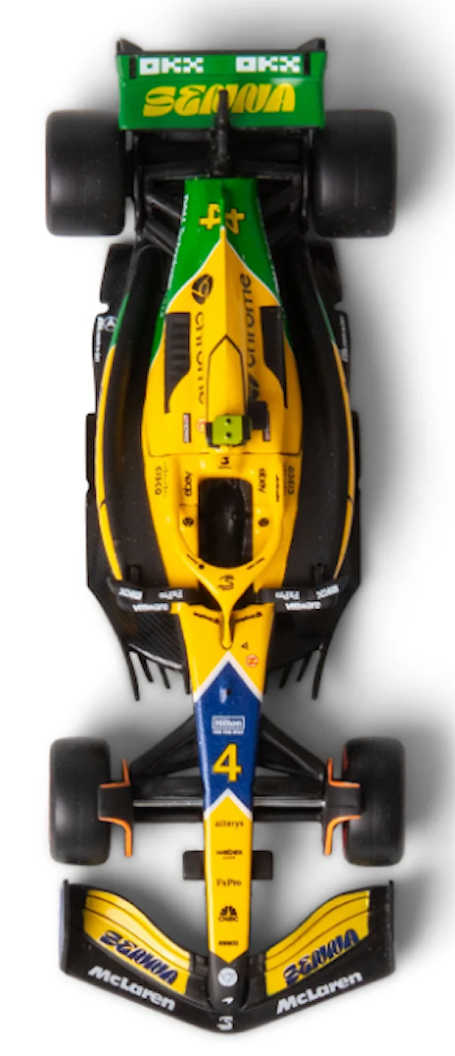 Produktbild 6 för BBurago 1:43 McLaren MCL38 2024 – Lando Norris (Senna Livery)