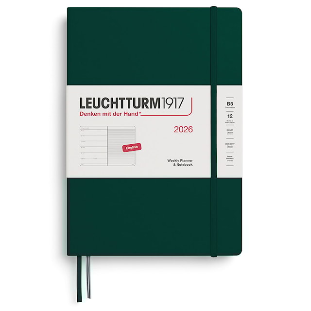 Weekly Planner & Notebook 2026 B5 Forest Green Leuchtturm1917