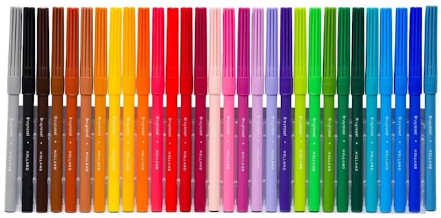 Produktbild 2 för Fiberspetspennor barn 30-pack Bruynzeel