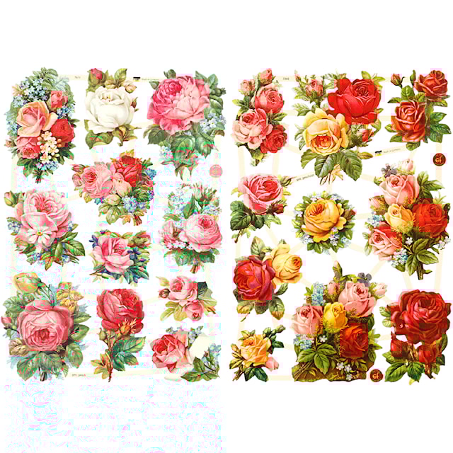 Produktbilde 1 for Glansbilder, rosemiks, ark 16,5x23,5 cm, 2 ark/ 1 pk.