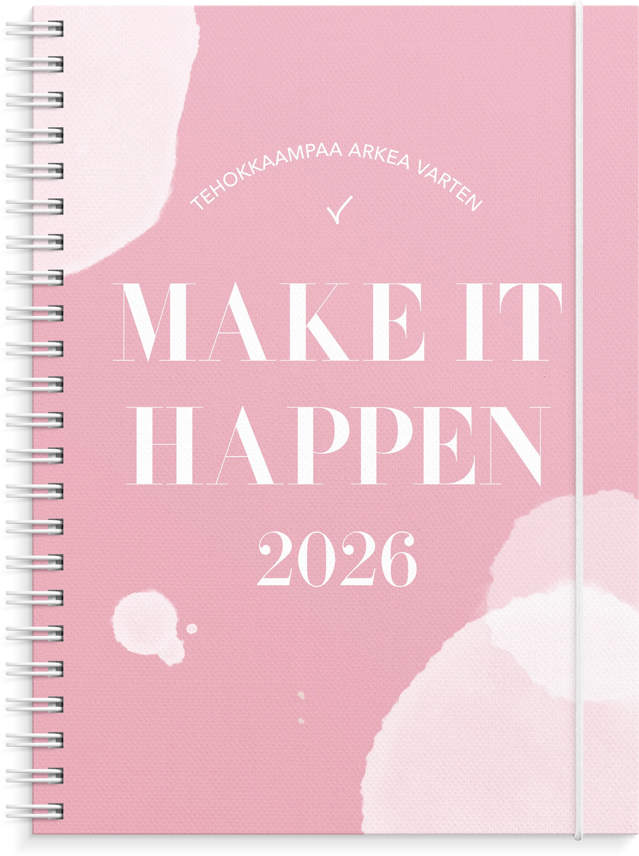 Tuotekuva ille Kalenteri 2026 Make It Happen Roosa A5 Burde