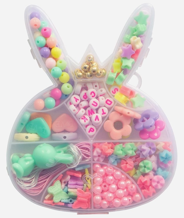 Pærlemiks Kanin forskjellige perler i oppbevaringsboks