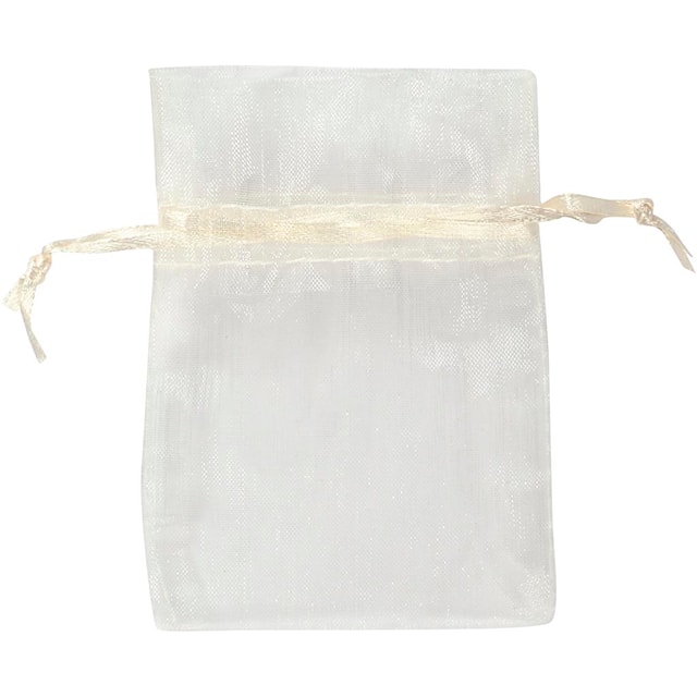 Produktbilde 1 for Organzapose, str. 7x10 cm, råhvit, 10 stk./ 1 pk.