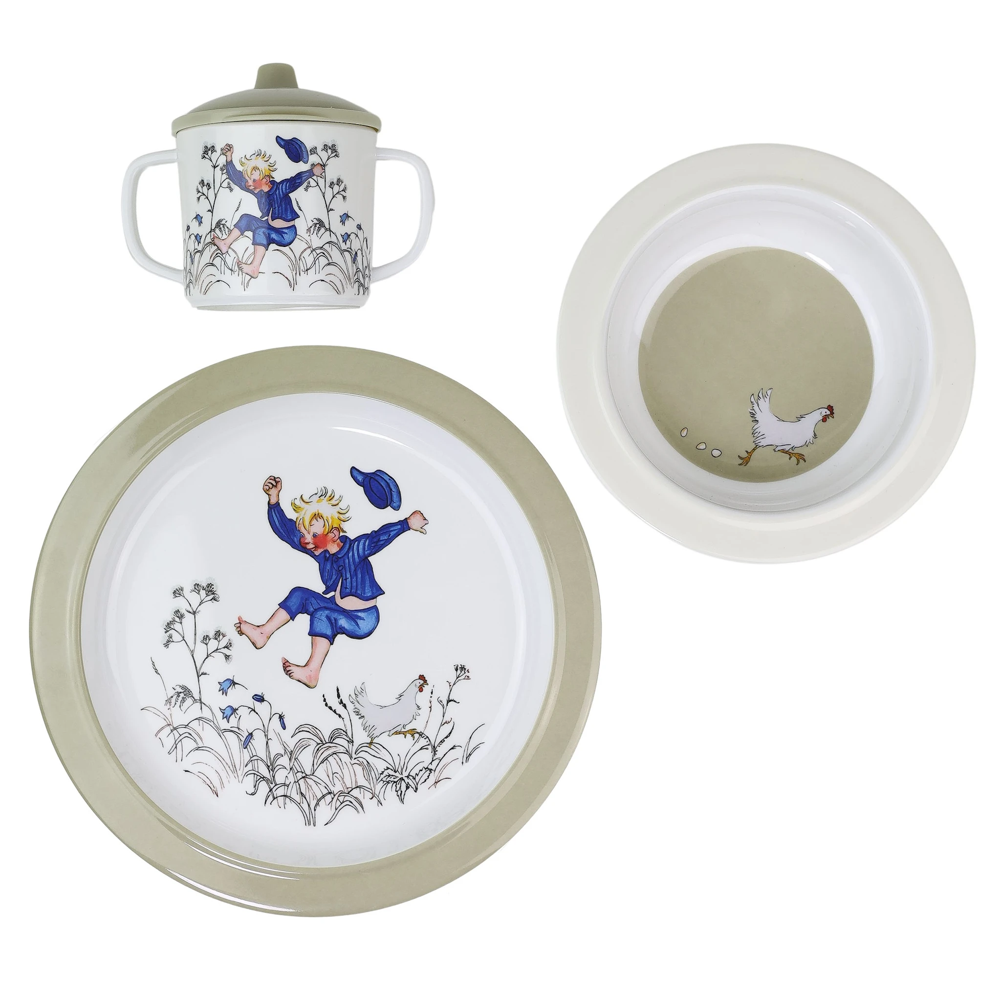 Tuotekuva ille Vaahteramäen Eemeli Lasten astiasto 3-osainen Rätt Start