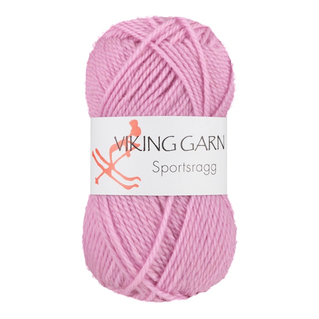 Sportsragg 50 g roosa Viking Garn