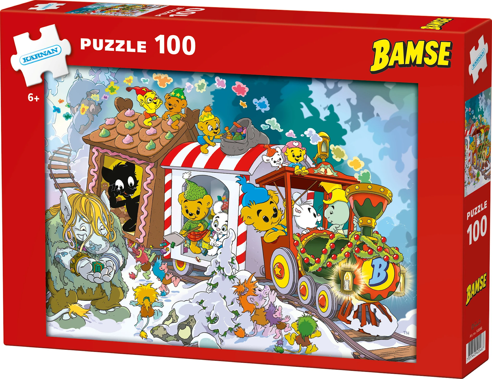 Produktbilde for Puslespill Bamses Jul 100 brikker, Kärnan