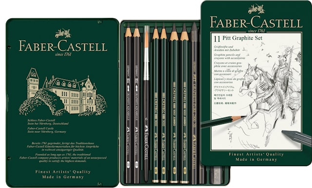 Produktbilde 1 for Pitt Graphite Metalletui 11 deler Faber-Castell