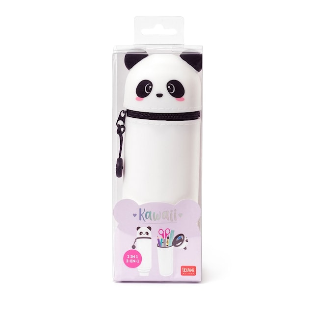 Produktbild 4 för Pennfodral Panda Av Silikon Med Dragkedja 18,5 cm Kawaii