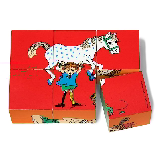 Produktbilde 2 for Klossepuslespill, Pippi, 6 brikker
