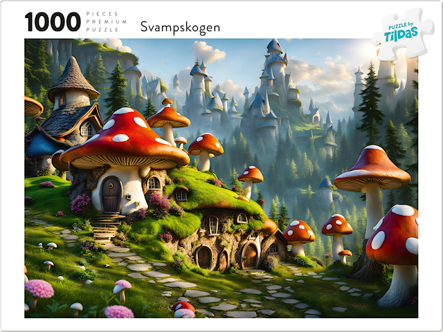 Produktbilde 1 for Puslespill Soppskogen 1000 biter, Tildas