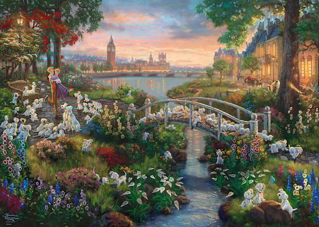 Produktbilde 2 for Disney 101 Dalmatians Thomas Kinkade Puslespill 1000 brikker Schmidt