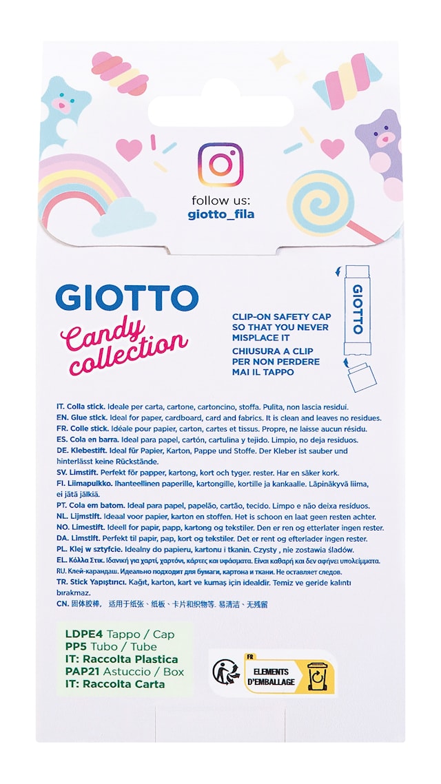 Produktbild 3 för Limstift Candy Collection 20g 2-pack Giotto