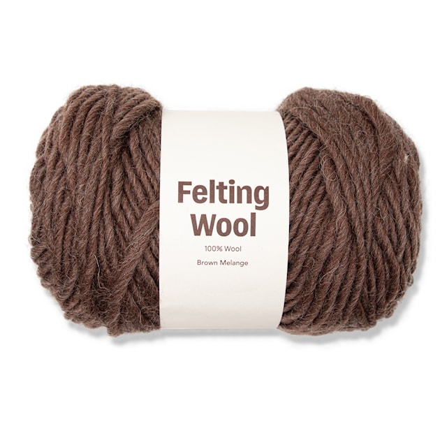 Felting Wool 100 g Brown Melange A127 Adlibris