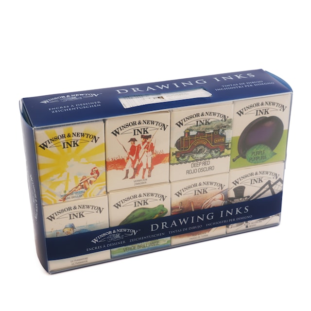 Tuotekuva 2 - Kalligafiaa tussilla Sarja Drawing Ink William Collection 8x14 ml Winsor & Newton