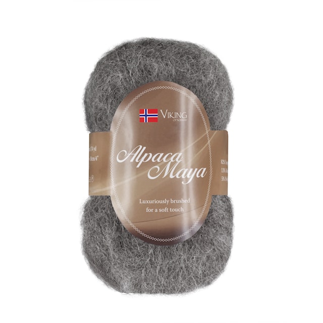 Alpaca Maya Garn Alpackamix 50 g Grå 715 Viking Garn