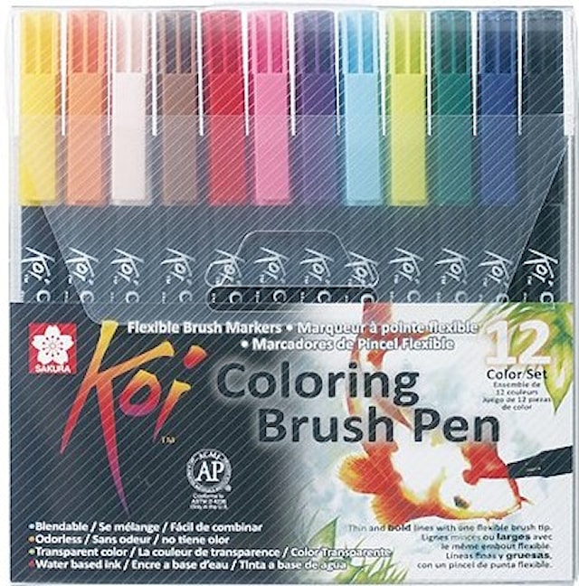 Sakura Koi Coloring Brush Pen 12-setti