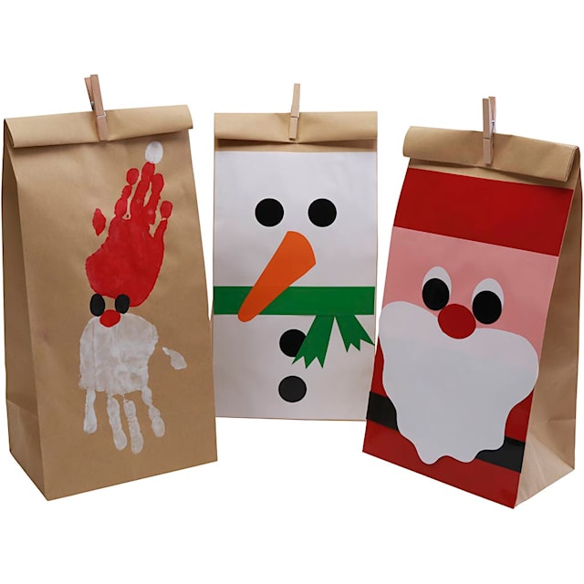 Produktbild 2 för Papperspåsar naturfärgade höjd 43 cm 15x25 cm 50-pack