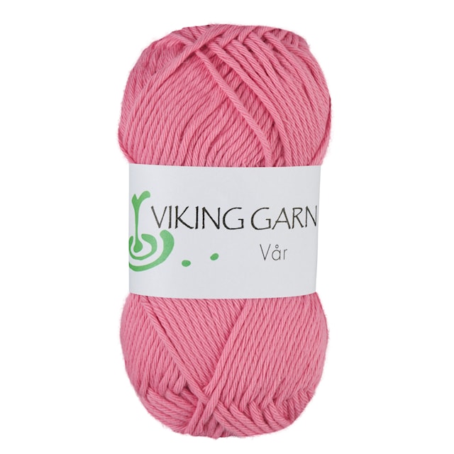 Vår Garn Bomull 50 g Rosa 465 Viking Garn