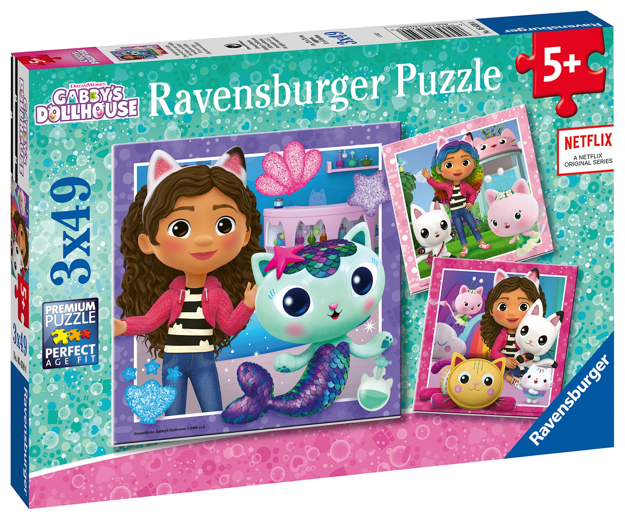 Tuotekuva ille Gabby's Dollhouse Palapeli 3x49 palaa Ravensburger
