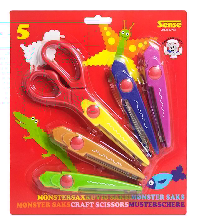 Tuotekuva 2 - Kuviosakset 5 eri kuviolla Sense