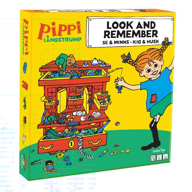 Produktbilde 1 for Barnespill Pippi Langstrømpe Se & Husk (SE/NO/DK)
