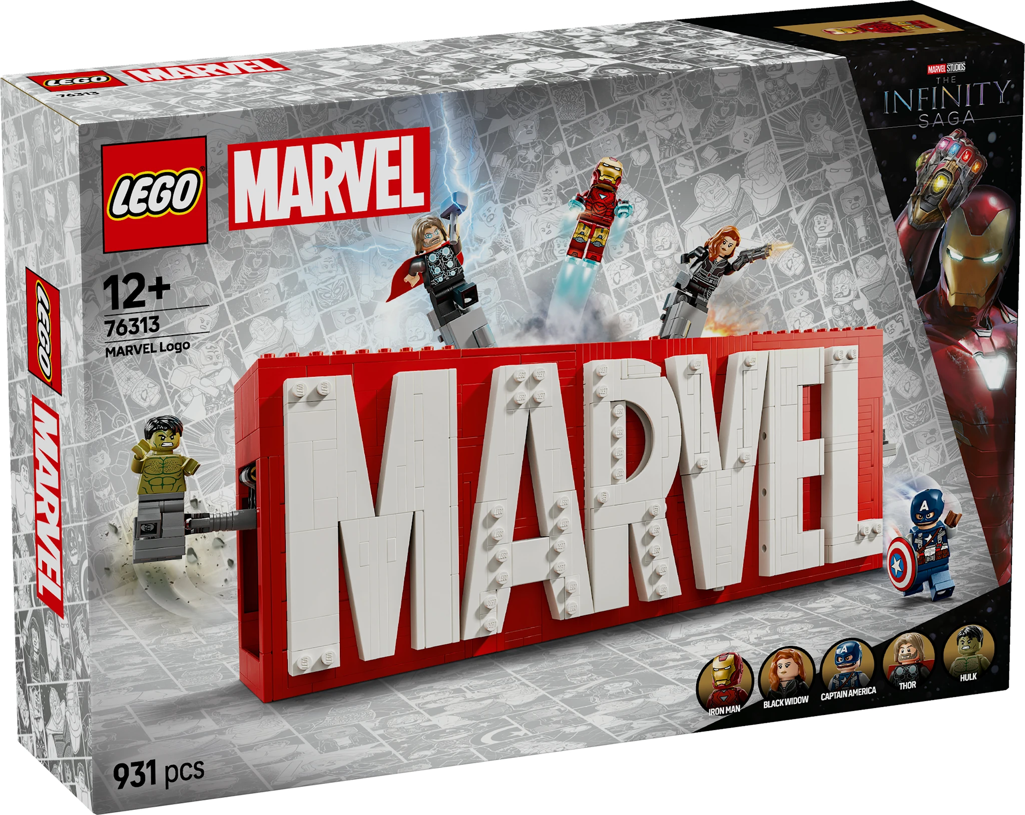 Produktbilde for MARVEL logo og minifigurer LEGO® Super Heroes (76313)