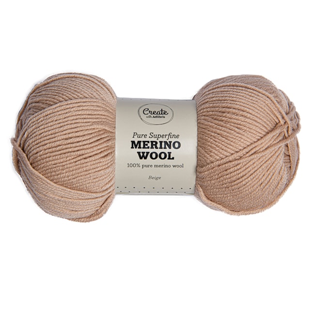 Produktbild 1 för Pure Superfine Merino Wool 100 g Beige C131 Adlibris