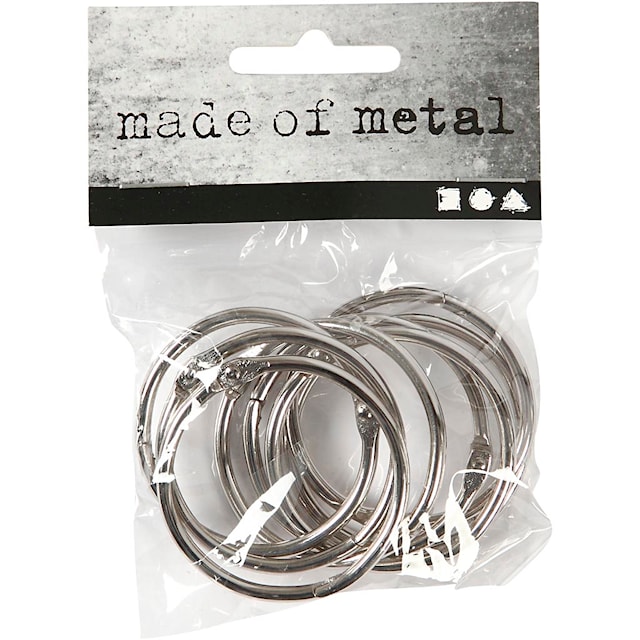 Produktbilde 2 for Bokring, dia. 38 mm, tykkelse 3 mm, 8 stk./ 1 pk.